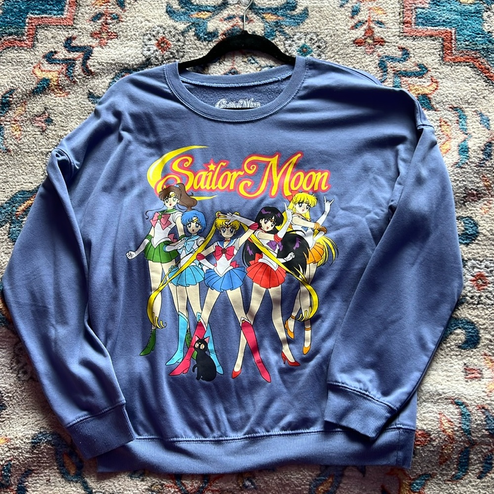 Sailor Moon Anime Colony‎ Blue Sweatshirt size small